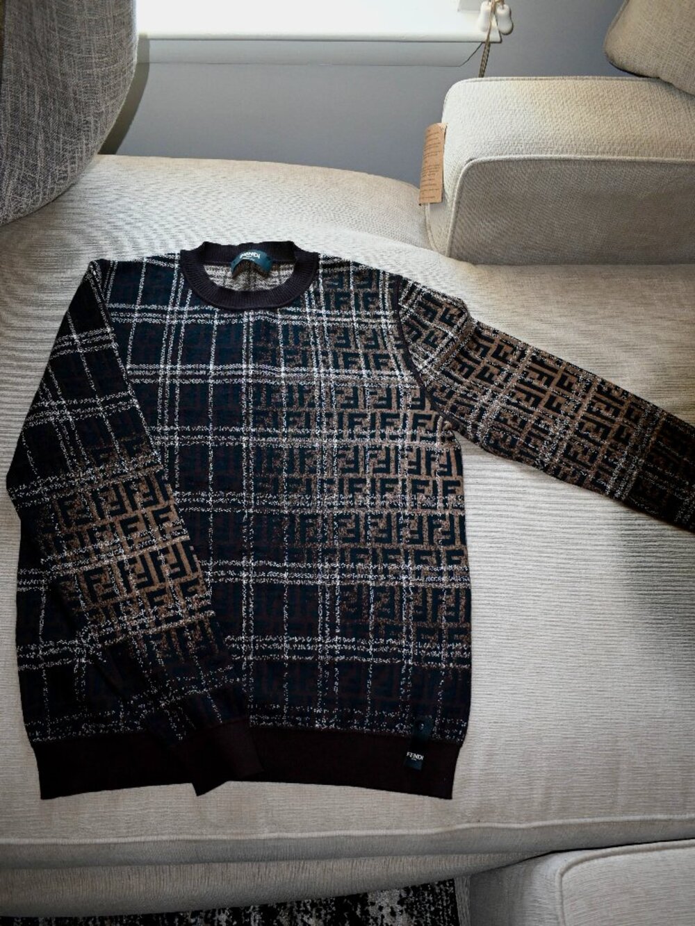 Fendi Gradient Blend “Blur” Brown Sweater (IT 46 US S/M)